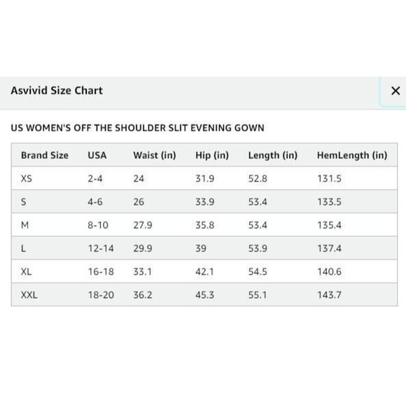 Asvivid Dress NWT Red Off The Shoulder One Sleeve Slit Maxi Party Evening Sz 2XL - Picture 5 of 5